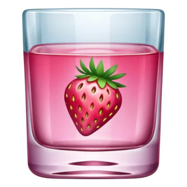 A glass square of mezcal pink and strawberry  sticker