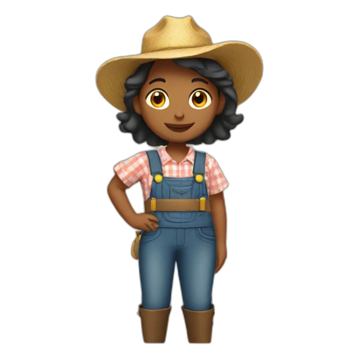 Farmer girl sticker
