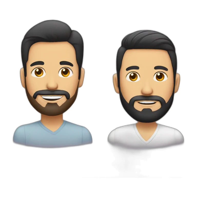 a colombian with a beard and a vietnamese gay couple sticker