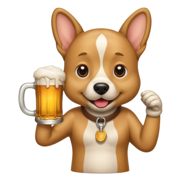 Ein Hund der talahon ist und Bier trinkt sticker