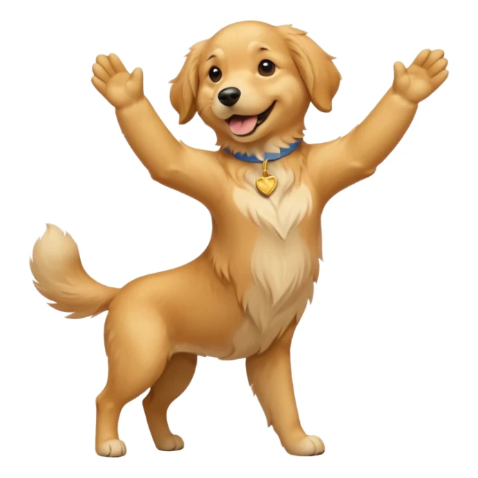 A dog standing on two legs and saluting  sticker