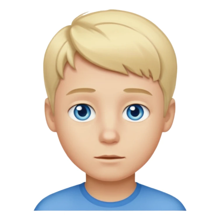 blond boy with short hair  sticker