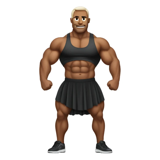 bodybuilder with a skirt sticker