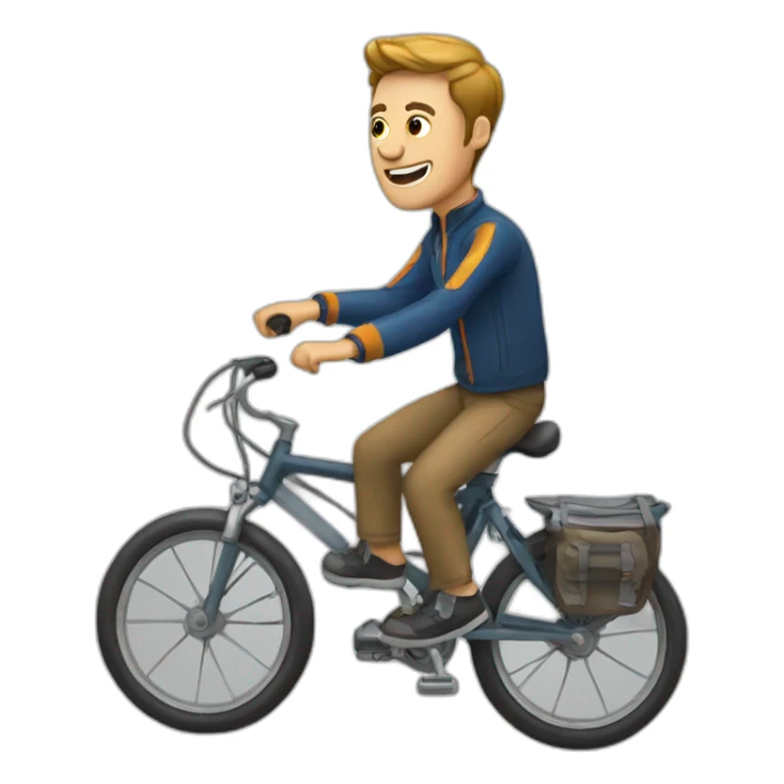 Julien sur un vélo de route sticker