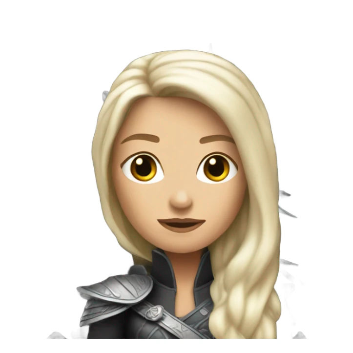 White Woman with long hair on the Iron throne sticker