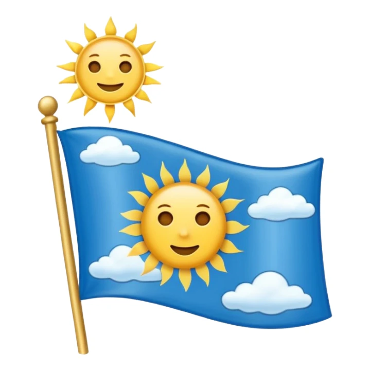 Design a rectangular emoji-style flag representing the realm of the gods sticker