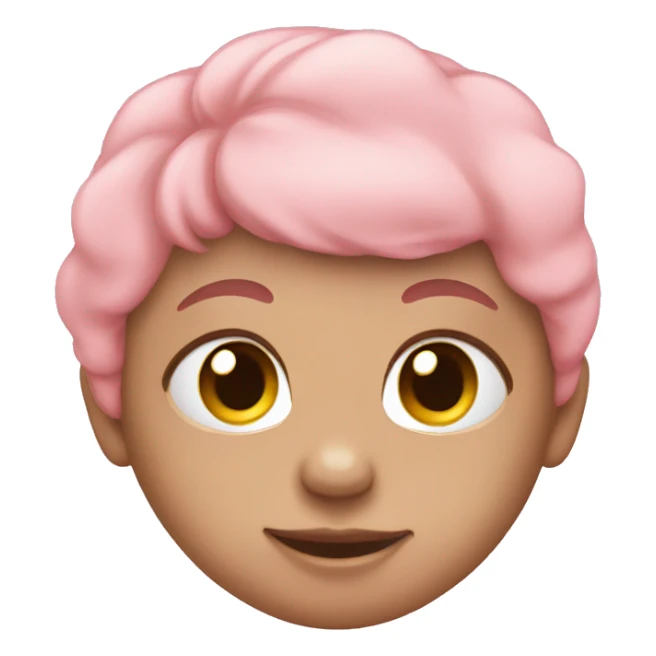 Baby pink emoji heart sticker