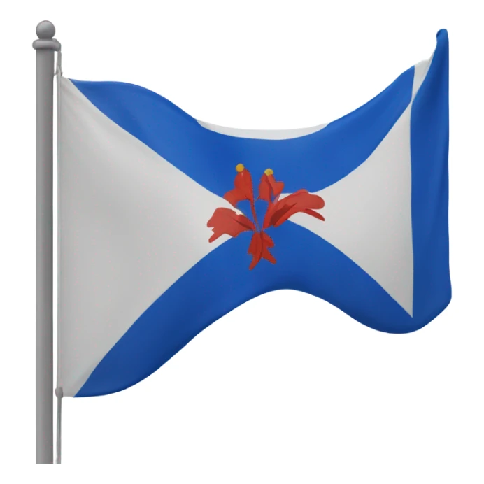 Drapeau Galice cadre blanc avec barre de travers bleu  sticker