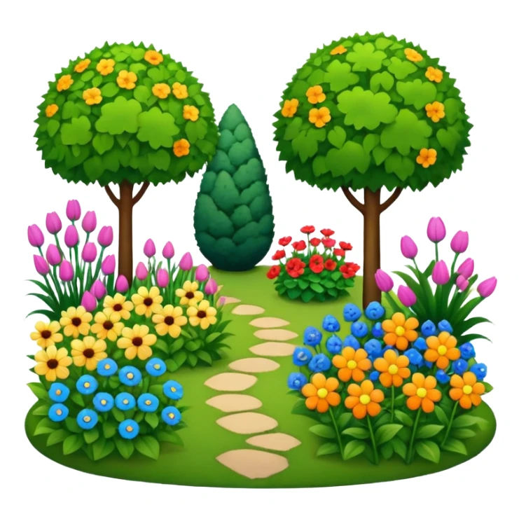 garden full of flower   sticker