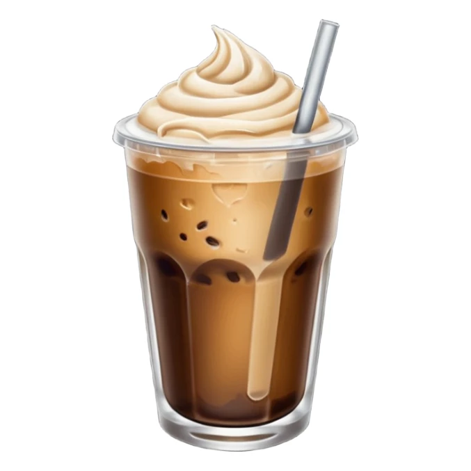 Shorts glass of iced coffee without cream sticker