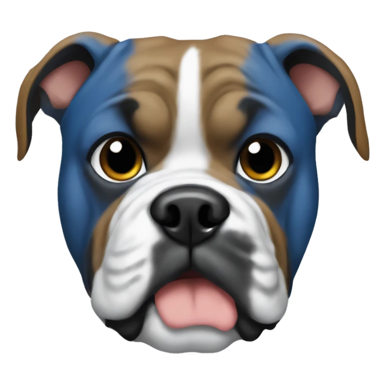Pitt bulldog and boxer mix blue color sticker