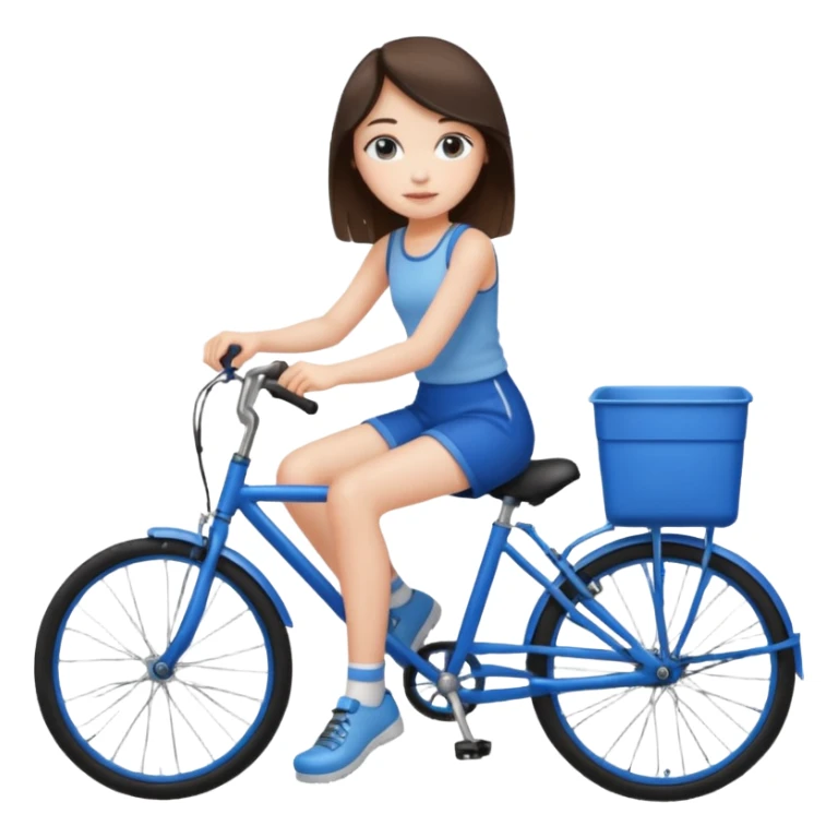 1 girl seating be side of boys bike sticker
