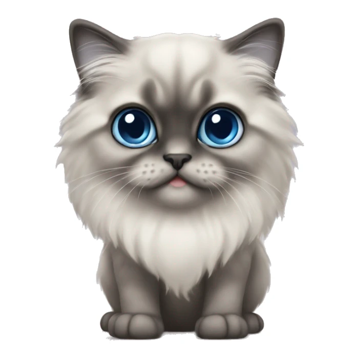 persian kitten black face blue eyes sticker