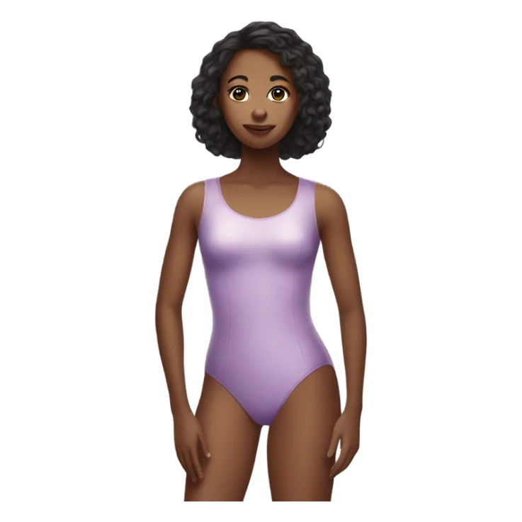 realistic girl in leotard sticker