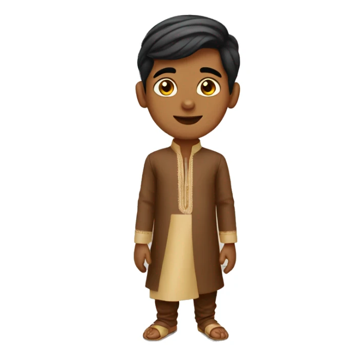 Boy in kurti and pagdi sticker