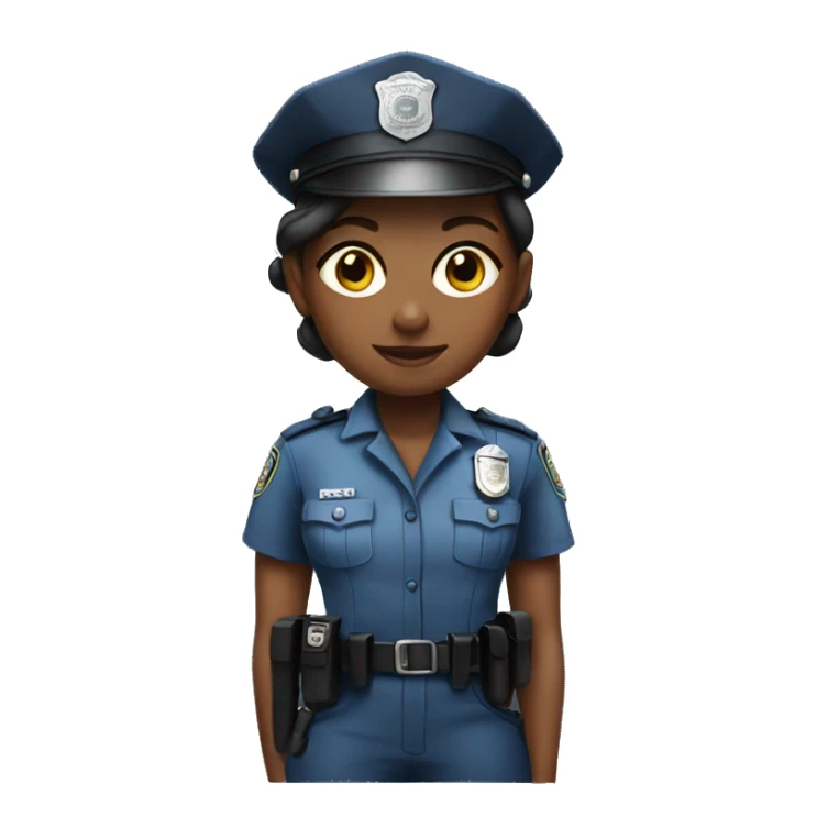 Girl police officer  sticker