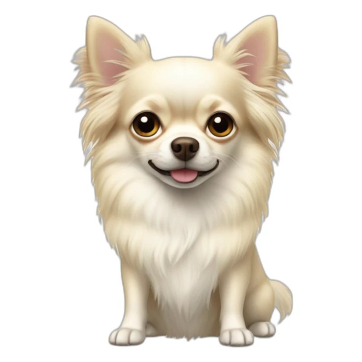 white-longhair-chihuahua-mixed-with-weimanarer sticker