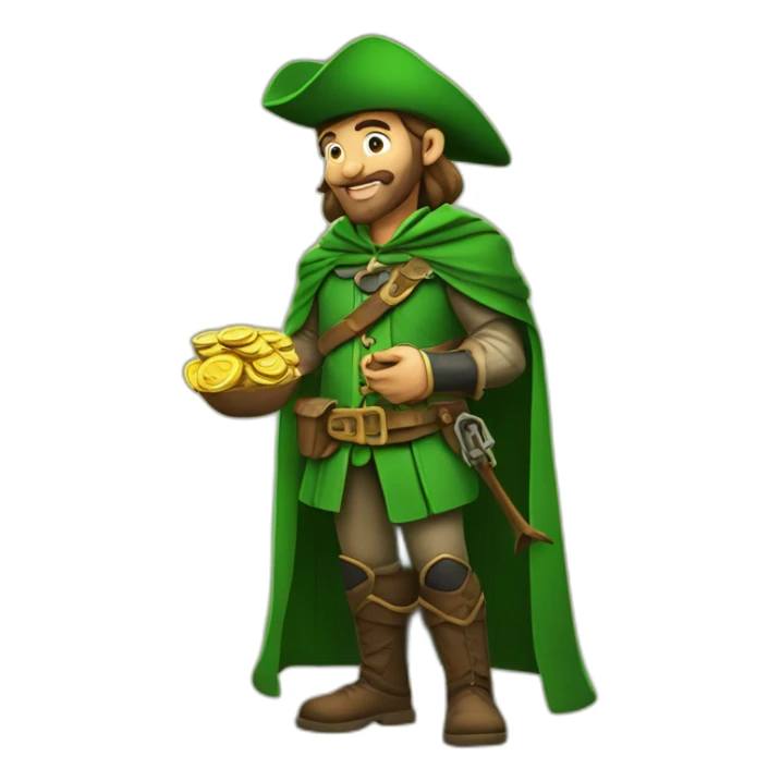 Robin Hood Sheriff of Nottingham collecting money from the poor sticker