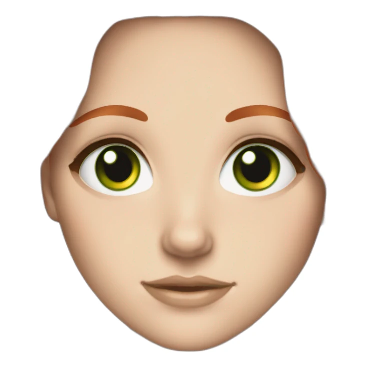 White girl red hair green eyes eyeliner sticker