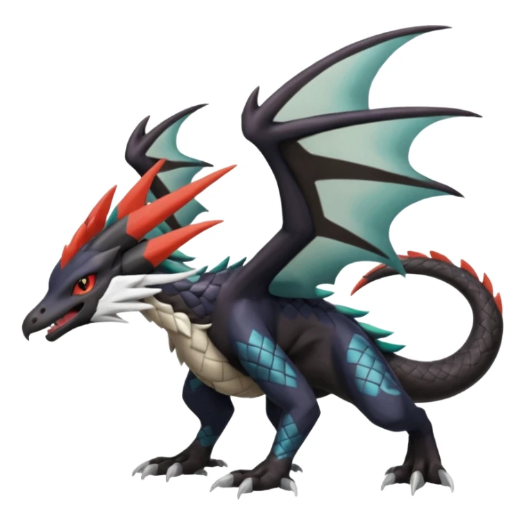 Silvally-Nargacuga-Noivern-Salandit-fusion sticker