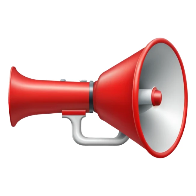 advertisement or news with megaphone or newspaper sticker
