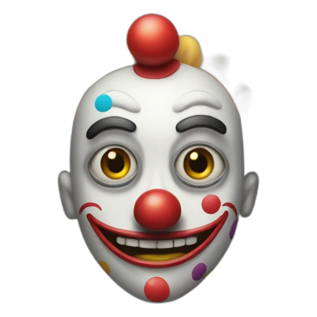 clown robot sticker