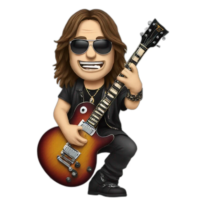 Ozzy over Heavy metal guitar sticker