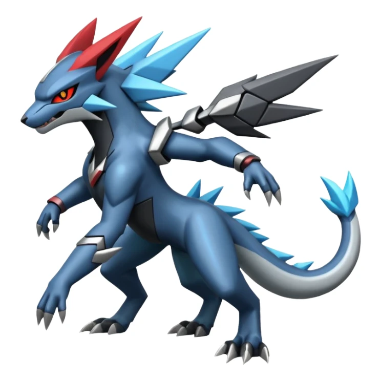 Futuristic Modern Zeraora-Dialga-Zoroark-fusion sticker