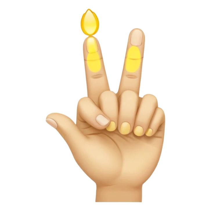 yellow 5 finger emoji, index finger extended, remaining finger folded, pointing to someone, poking hand sticker