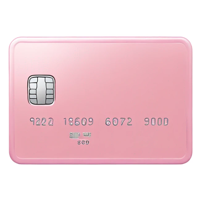 light pink American express credit card, glossy finish sticker