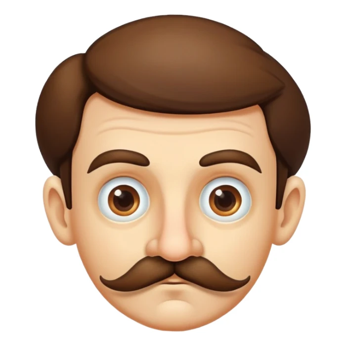 Suspicious man with a moustache and a Pinocchio nose sticker