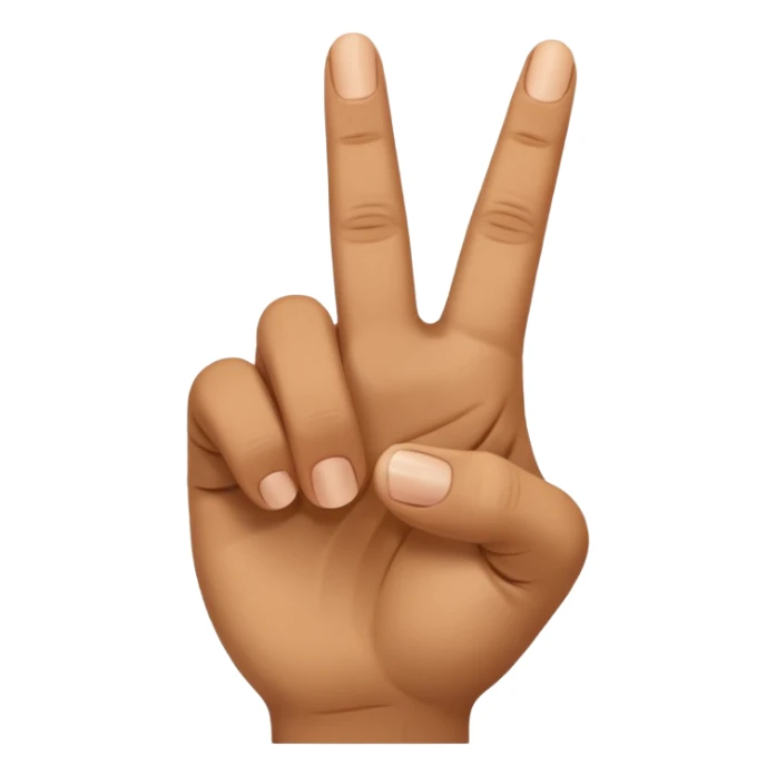 a closed hand with the index finger and middle finger pointing sticker