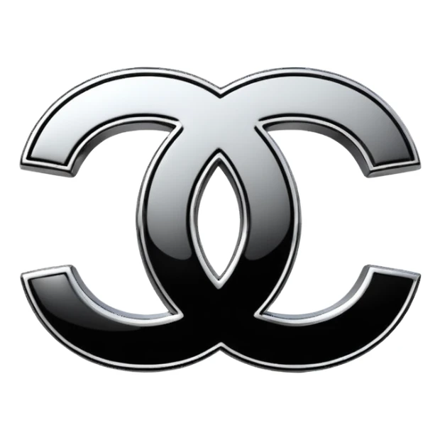 Chanel sport logo chrome glossy sticker