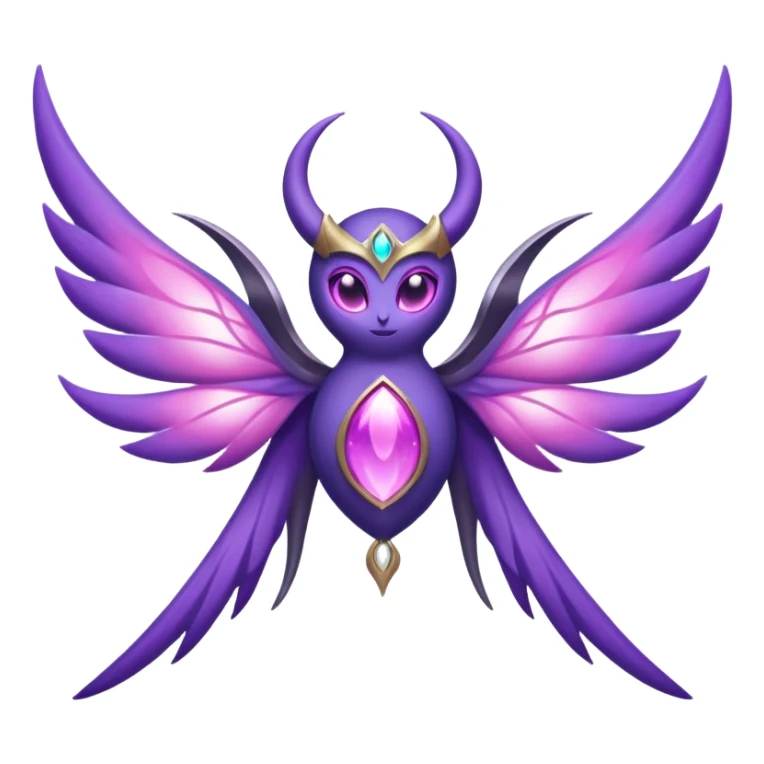Pokemon legendary purple and pink lunala sticker