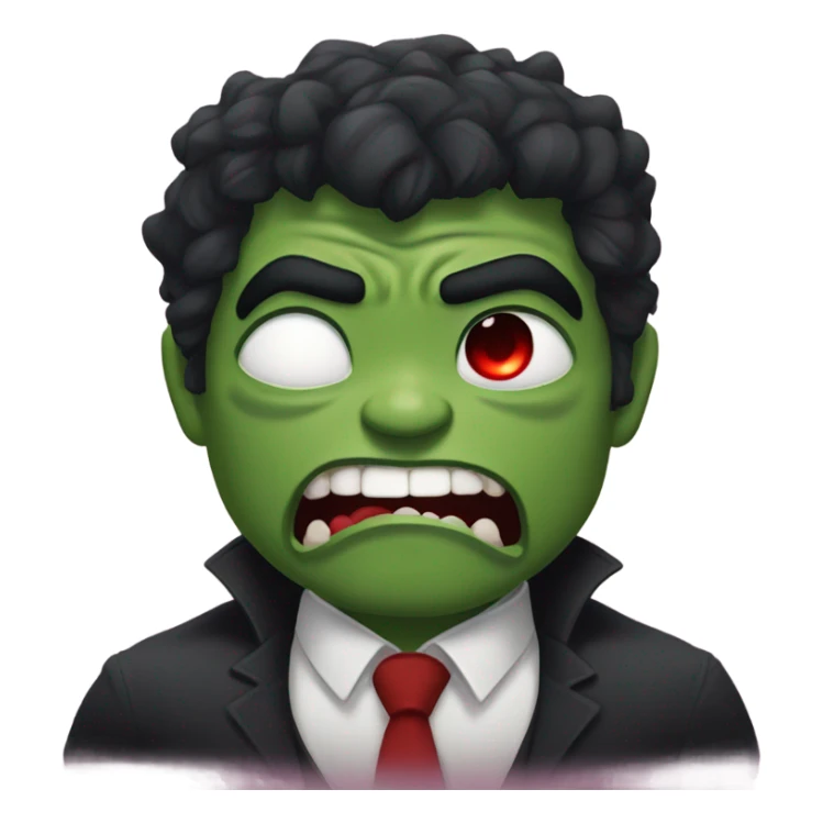 Hulk vampires one eye is no! Face is black and smile red eye Vampires sticker