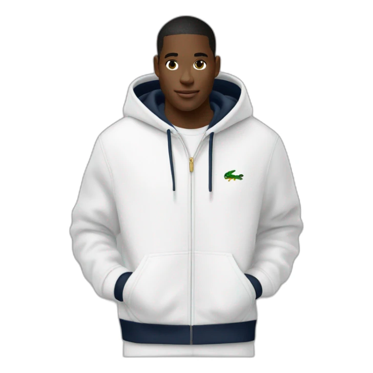 Lacoste tênis black friends with white lacoste hoodie sticker