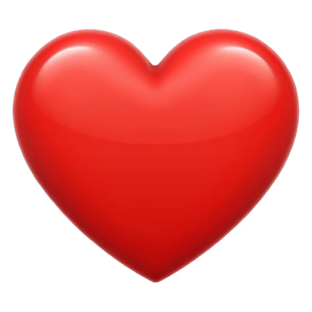heart with a bold black outline sticker