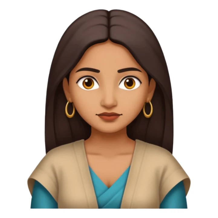 Indian woman with shrug shoulders sticker