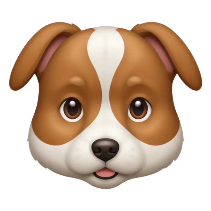 Brown and white dog sticker