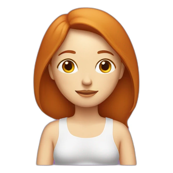 redhead white woman long medium straight hair, meditating on a violet blanket sticker