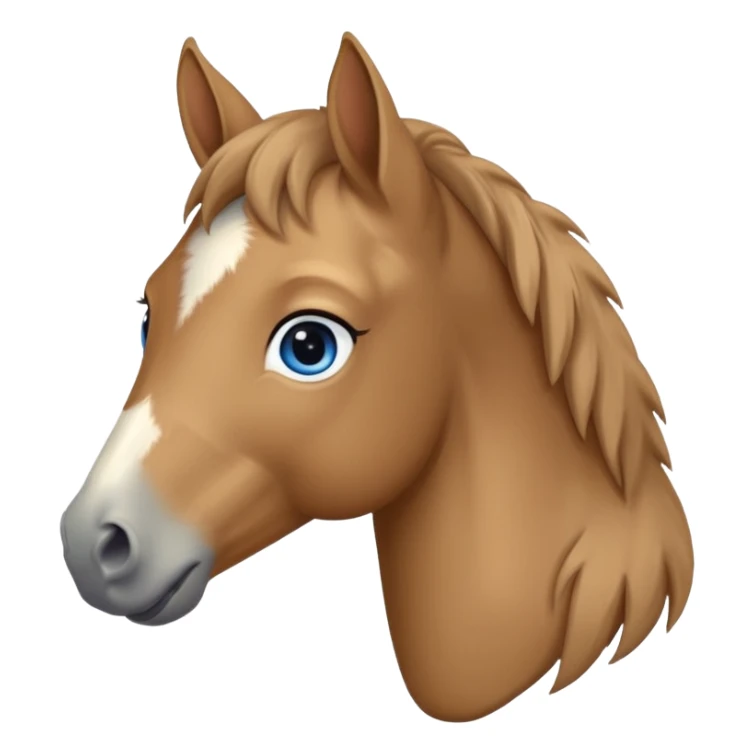a foal horse with big blue eyes sticker