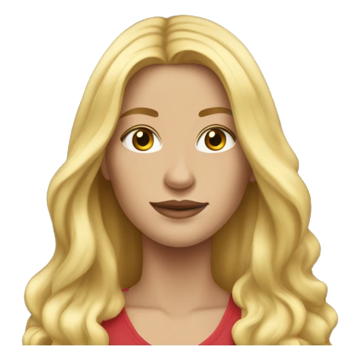strong tall blonde woman with long hair sticker