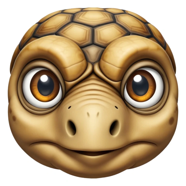 cinematic-tortoise-realistic--emoji,,-wrinkled-wise-face-peering-ahead-with-calm-determination,-cute large-eyes-reflecting-centuries of wisdom, zoomed into its face sticker
