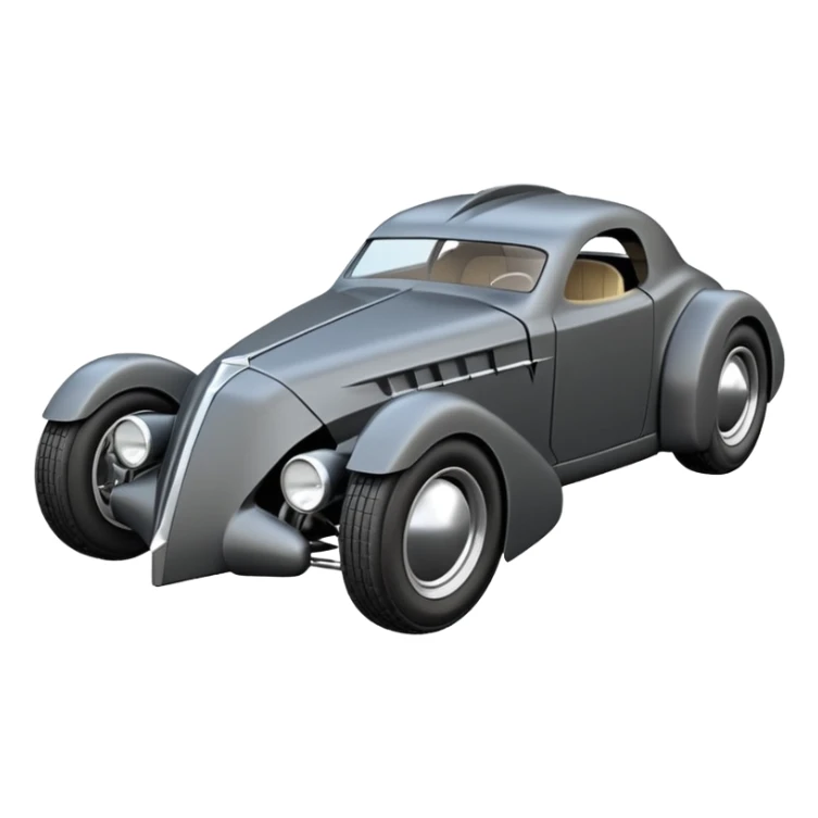  the animated series aerodynamic futuristic Batmobile loosely based on 1936 cord 812 (flat long straight faceted mechanical body) stealthy town hot rod sand buggy  sticker