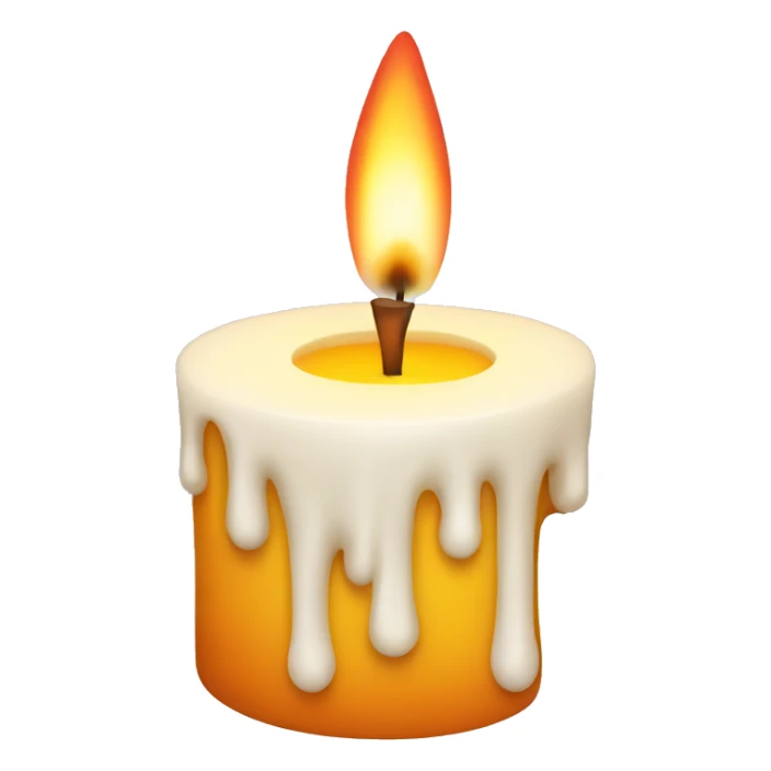 melting candle sticker