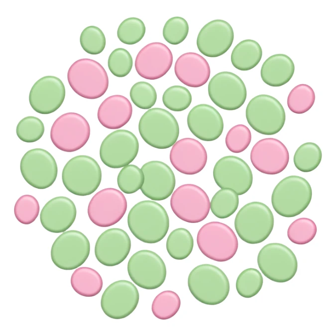 light green and pink confetti floral sticker