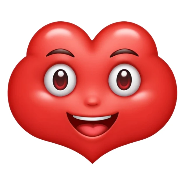 Heart eyes emoji with the drool mouth sticker