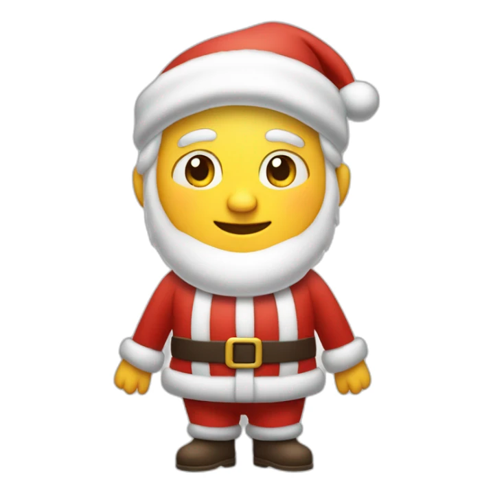 Full height Actively gesturing with hands pale skin Santa Claus sticker
