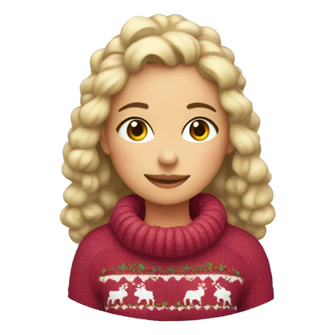 Christmas; cozy; girl with pullover  sticker