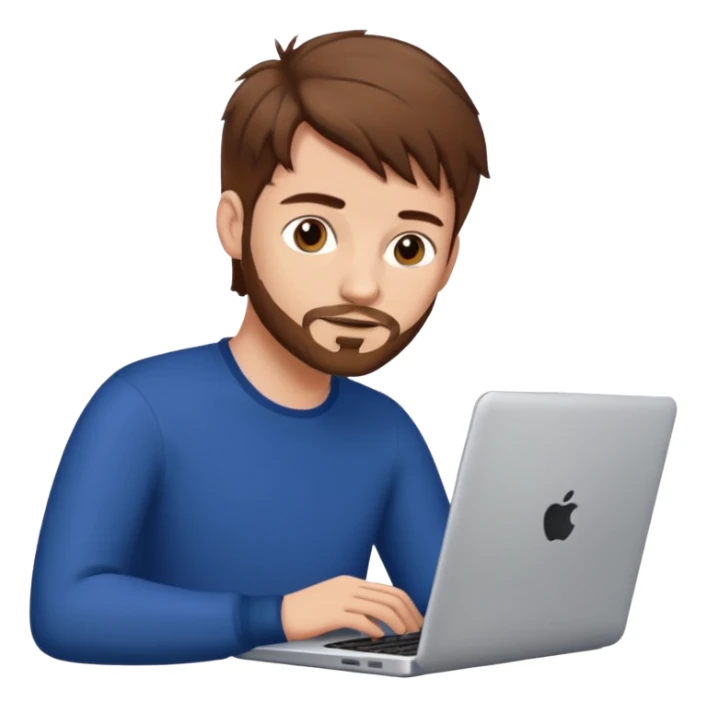 SCOTTISH MAN WITH STUBBLE PRODUCER ON LAPTOP  sticker